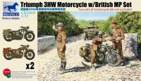 1/35 TRIUMPH 3HW MOTORCYCLE W/BRITISH MP SET 