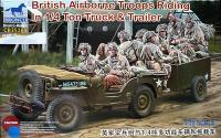 1/35 BRITISH AIRBORNE TROOPS RIDING IN 1/4 TON TRUCK/TRAILER 